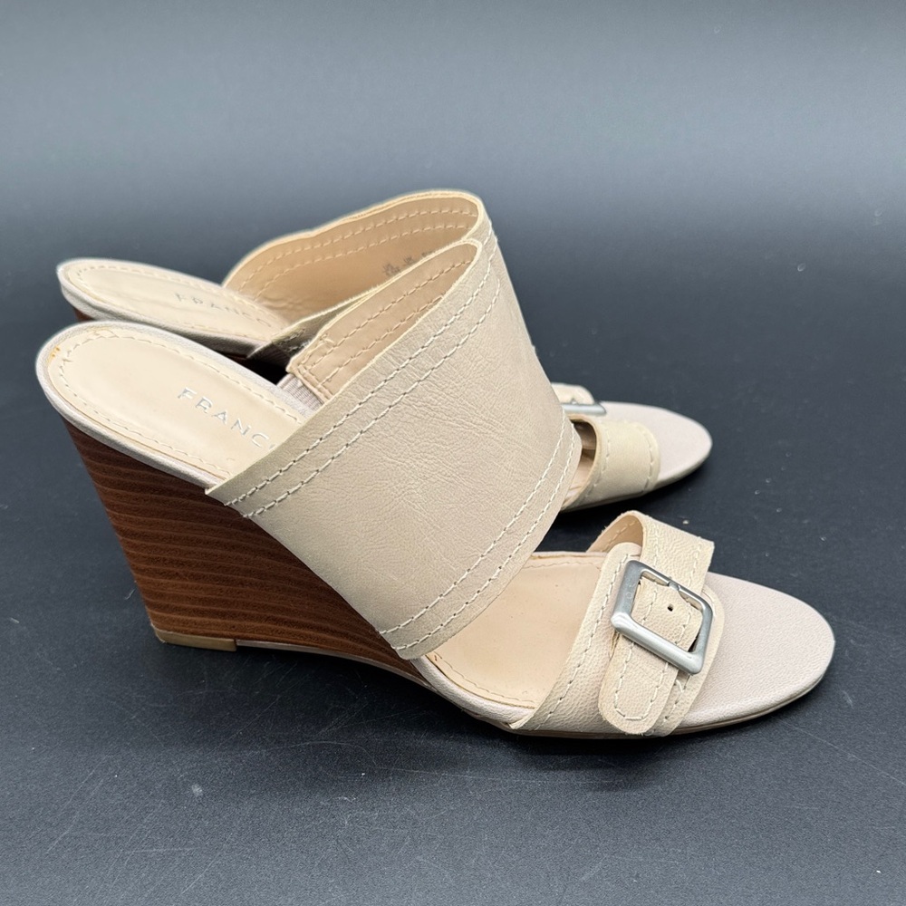 Franco Sarto Florella Tan Mules with Buckle Detail Size 6.5 - Picture 6 of 11